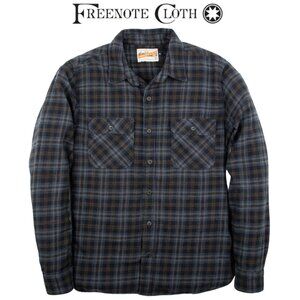 FREENOTE CLOTH Jepson Black Plaid Long Sleeve Shirt 100% Cotton Lg NWT MSRP $250